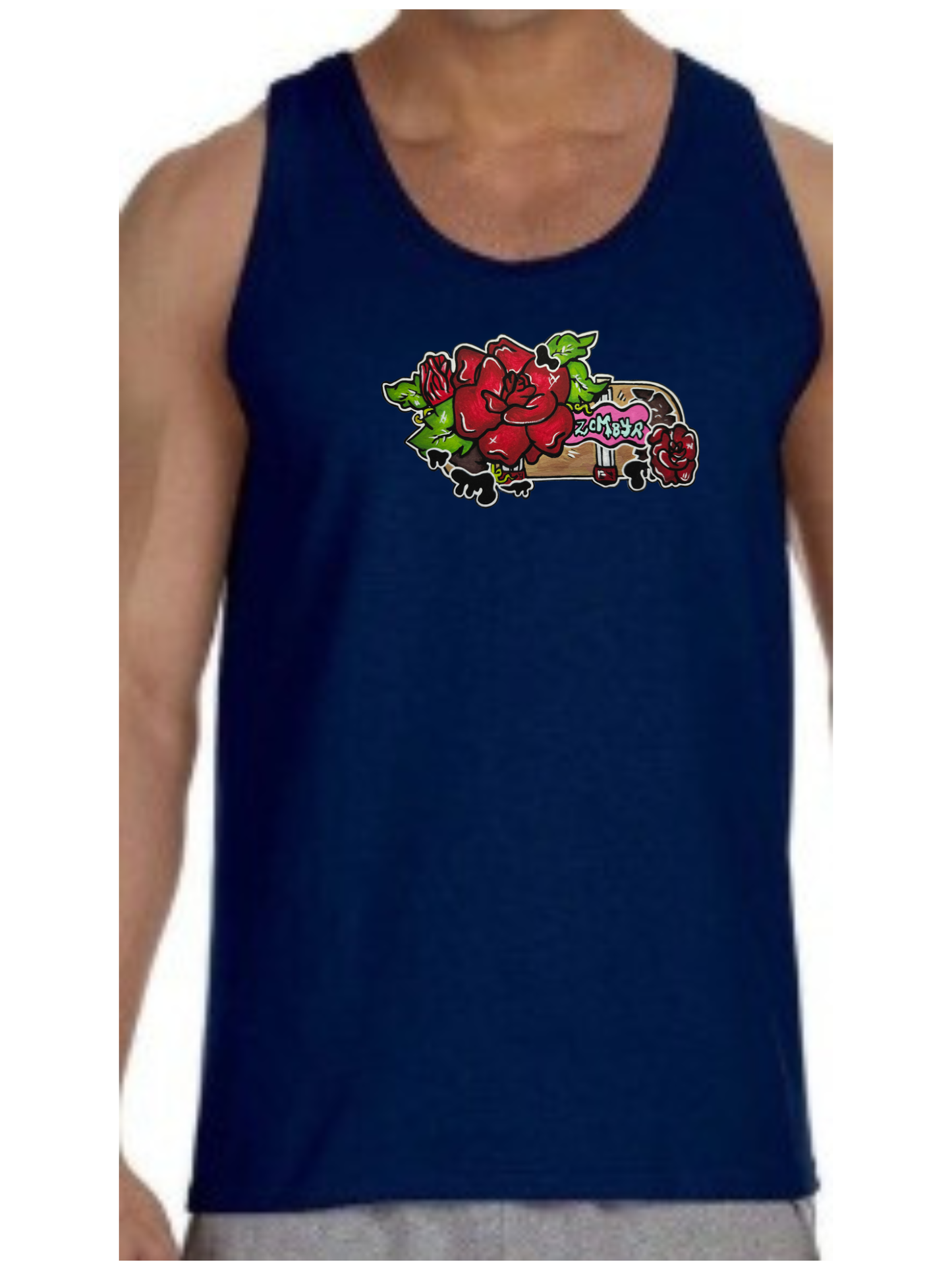 Camisole homme Skate fleur