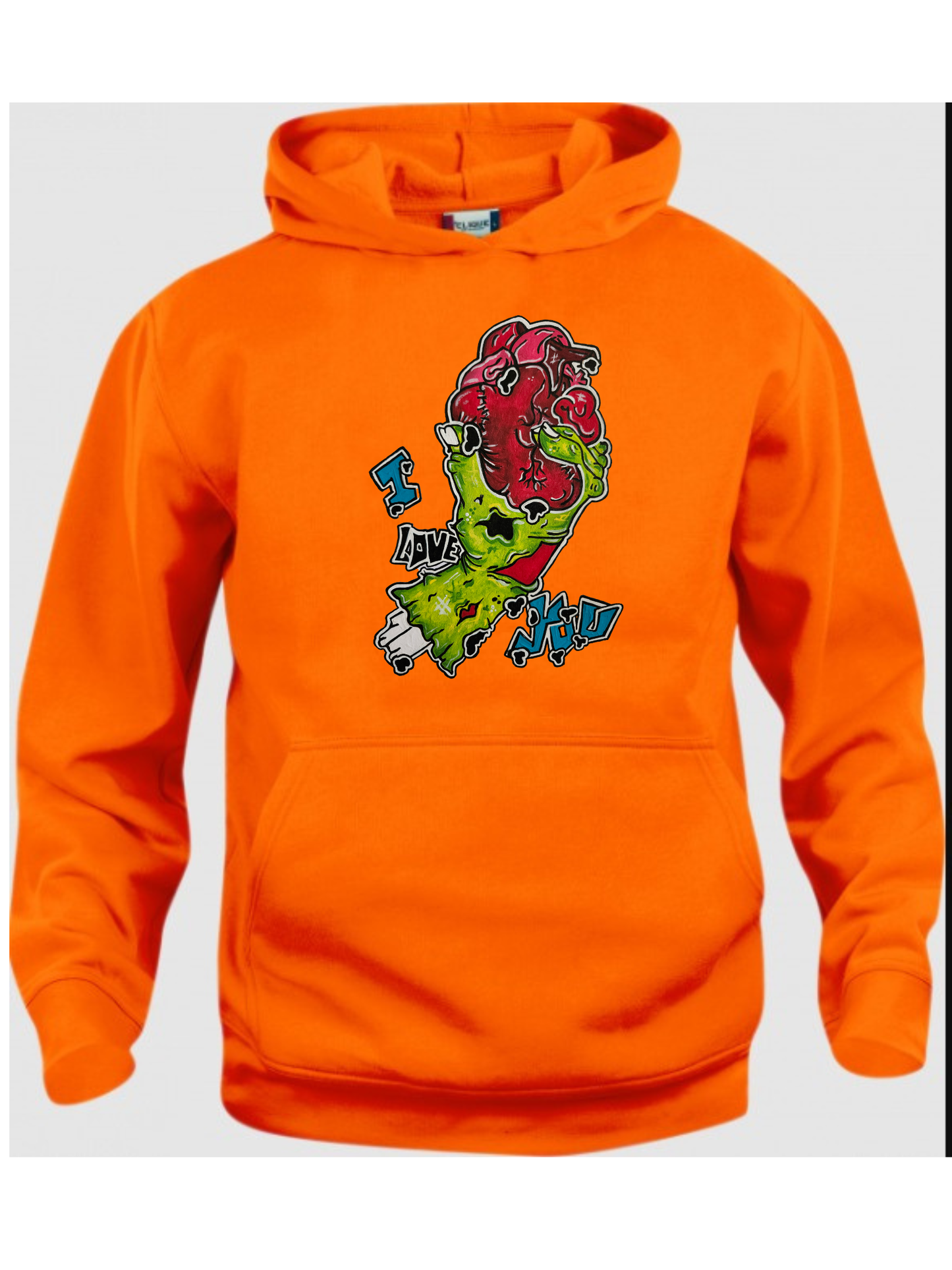 Hoodies enfant Main zombie coeur I love you