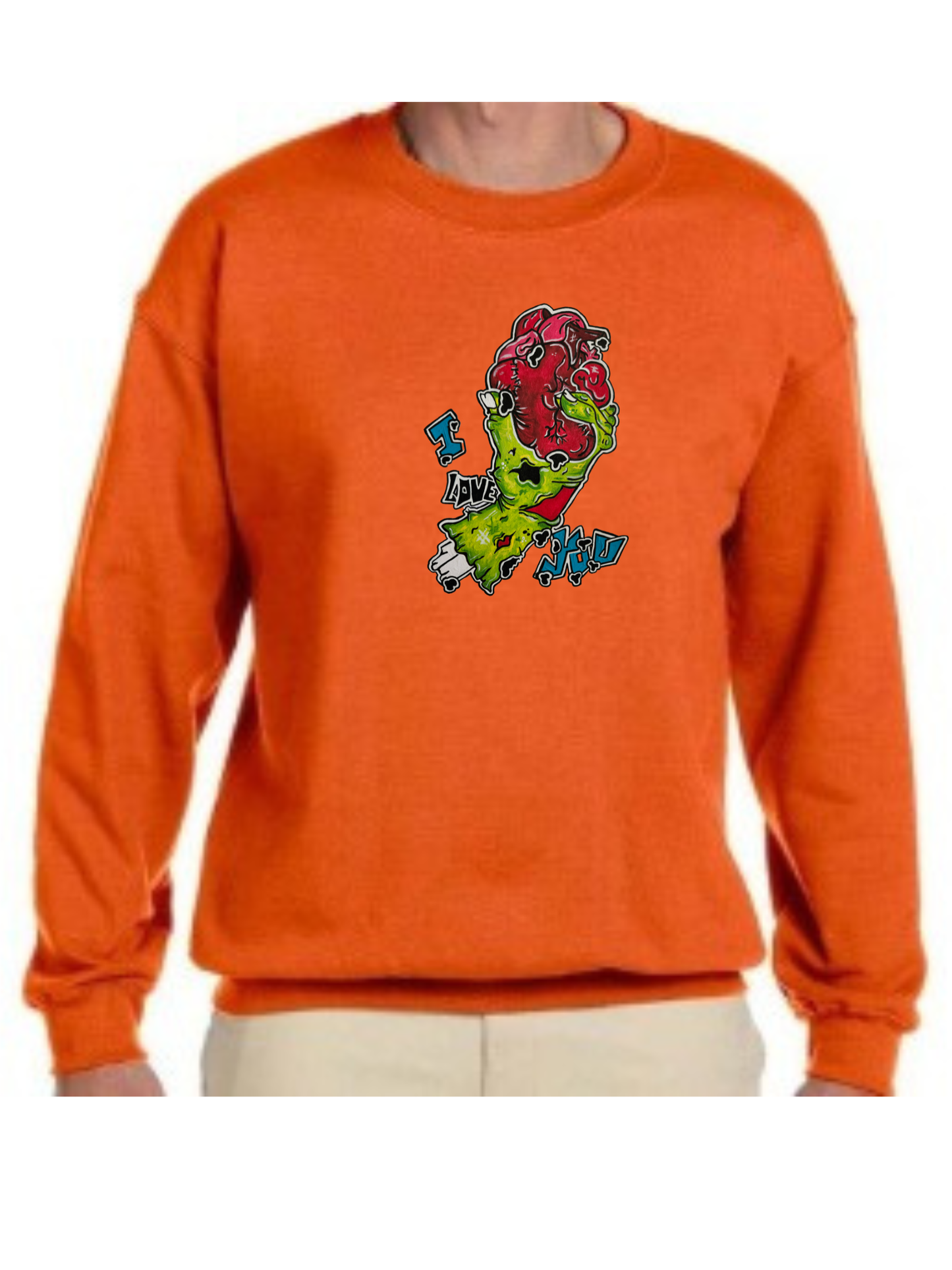 Crewneck Main zombie coeur I love you