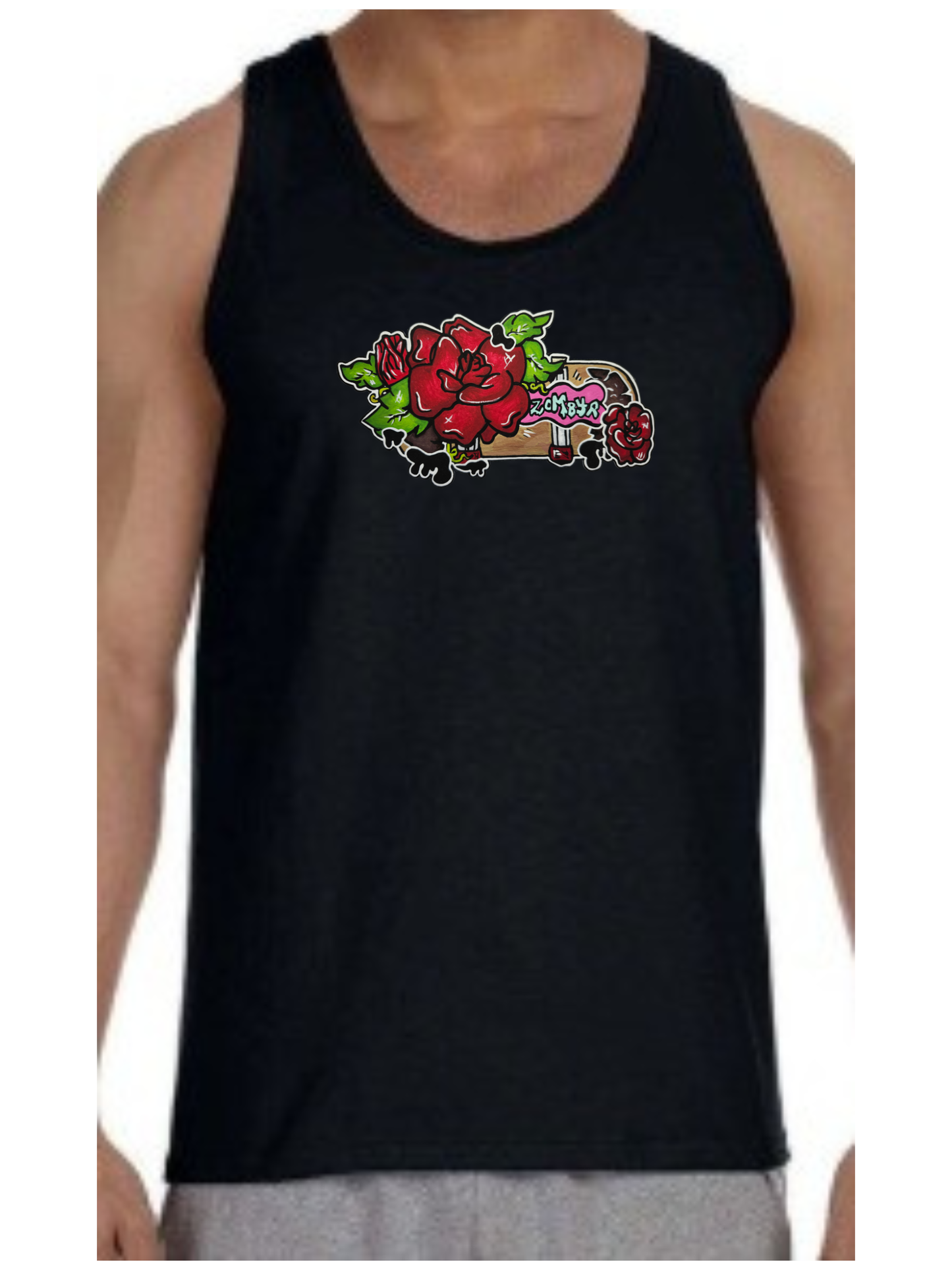 Camisole homme Skate fleur