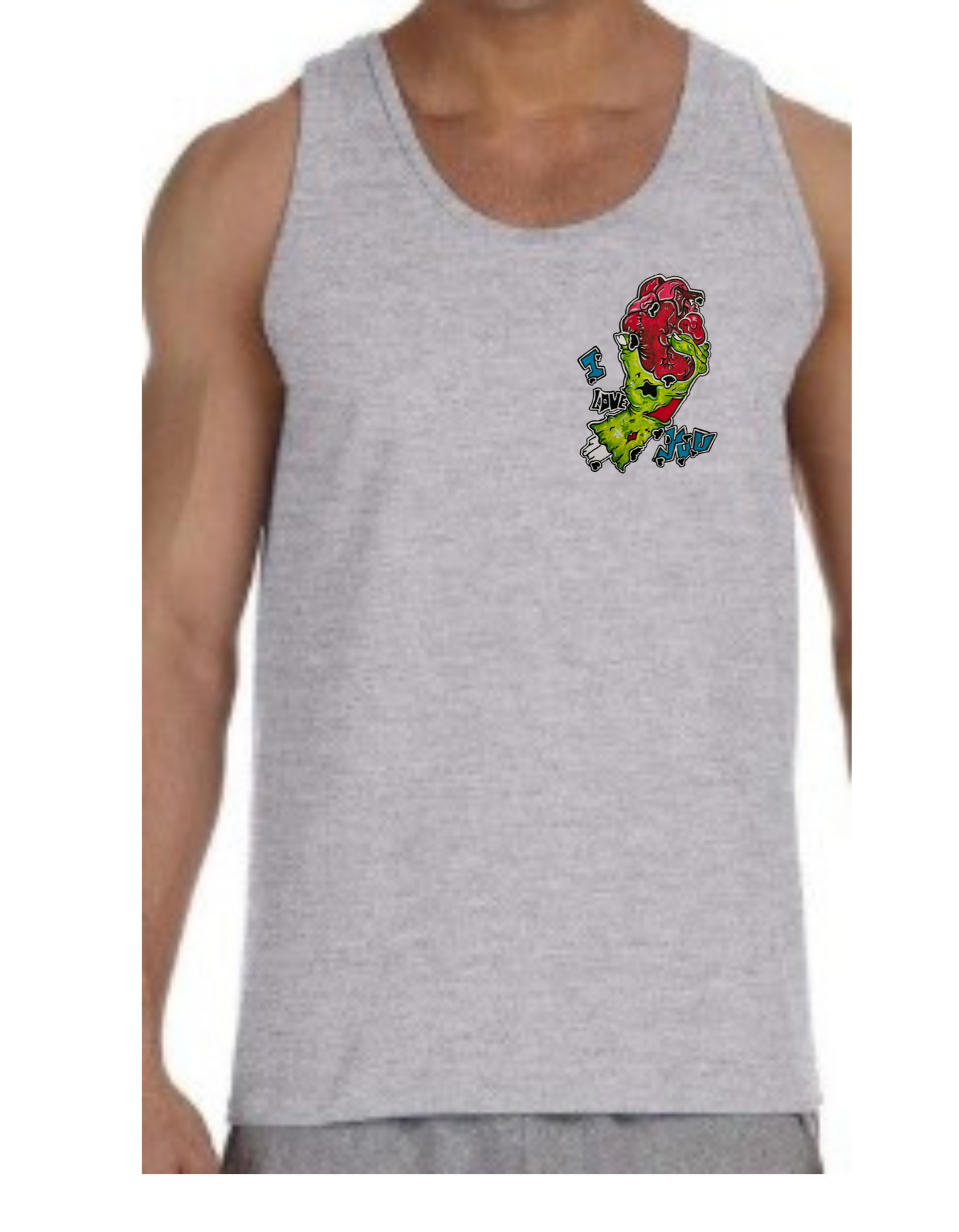 Camisole homme Main zombie coeur