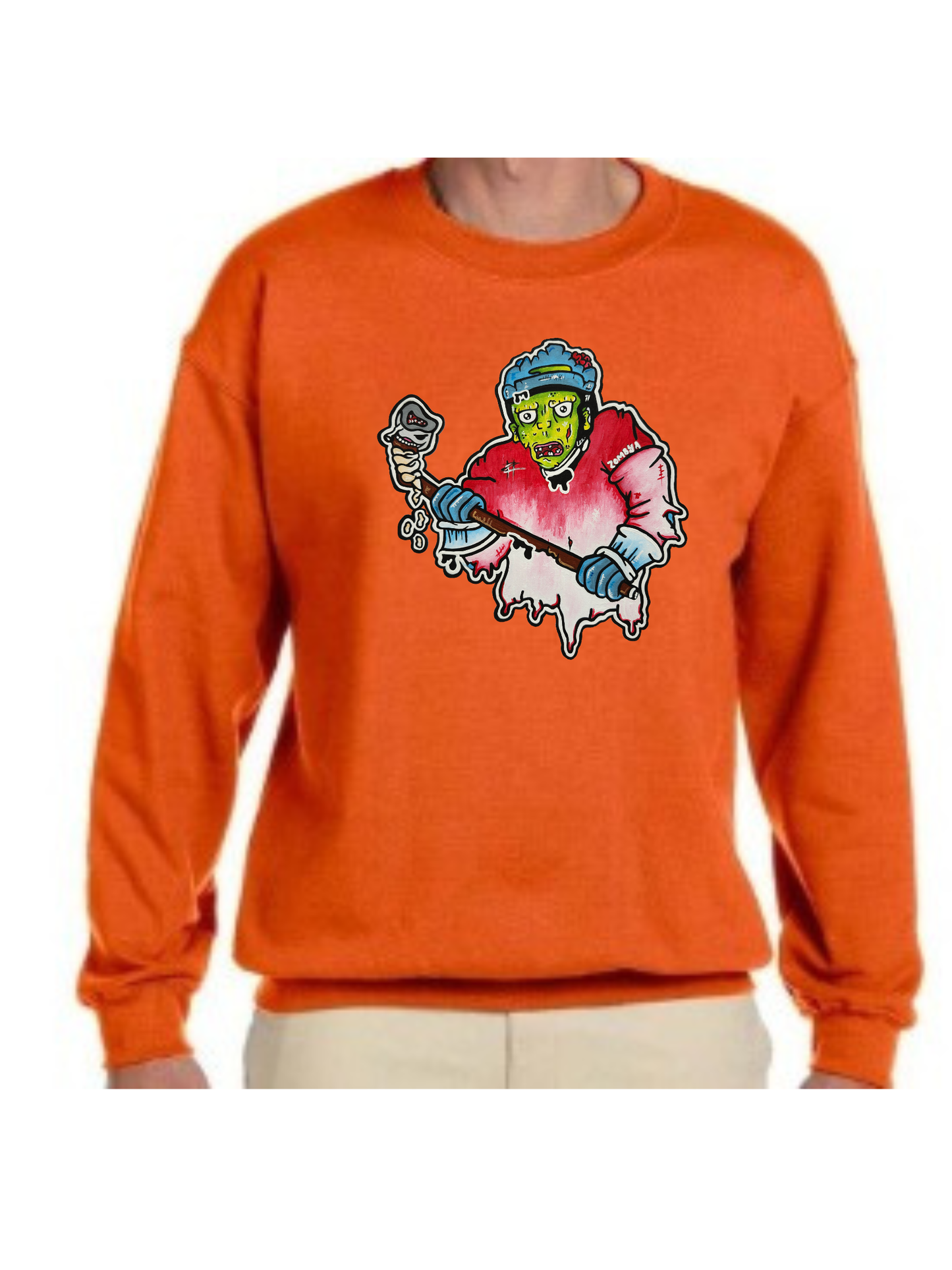 Crewneck Joueur zombie hockey