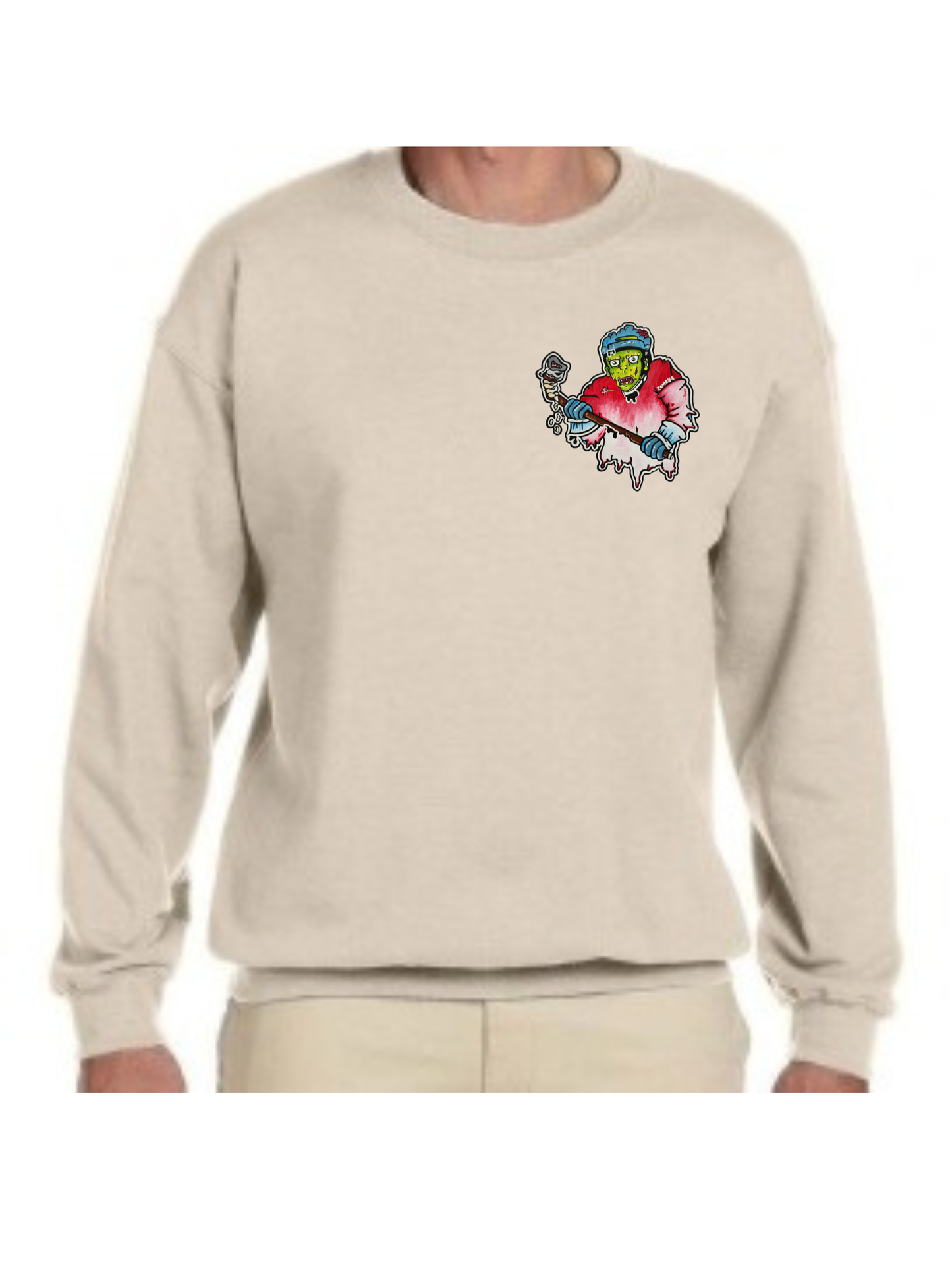 Crewneck Joueur zombie hockey