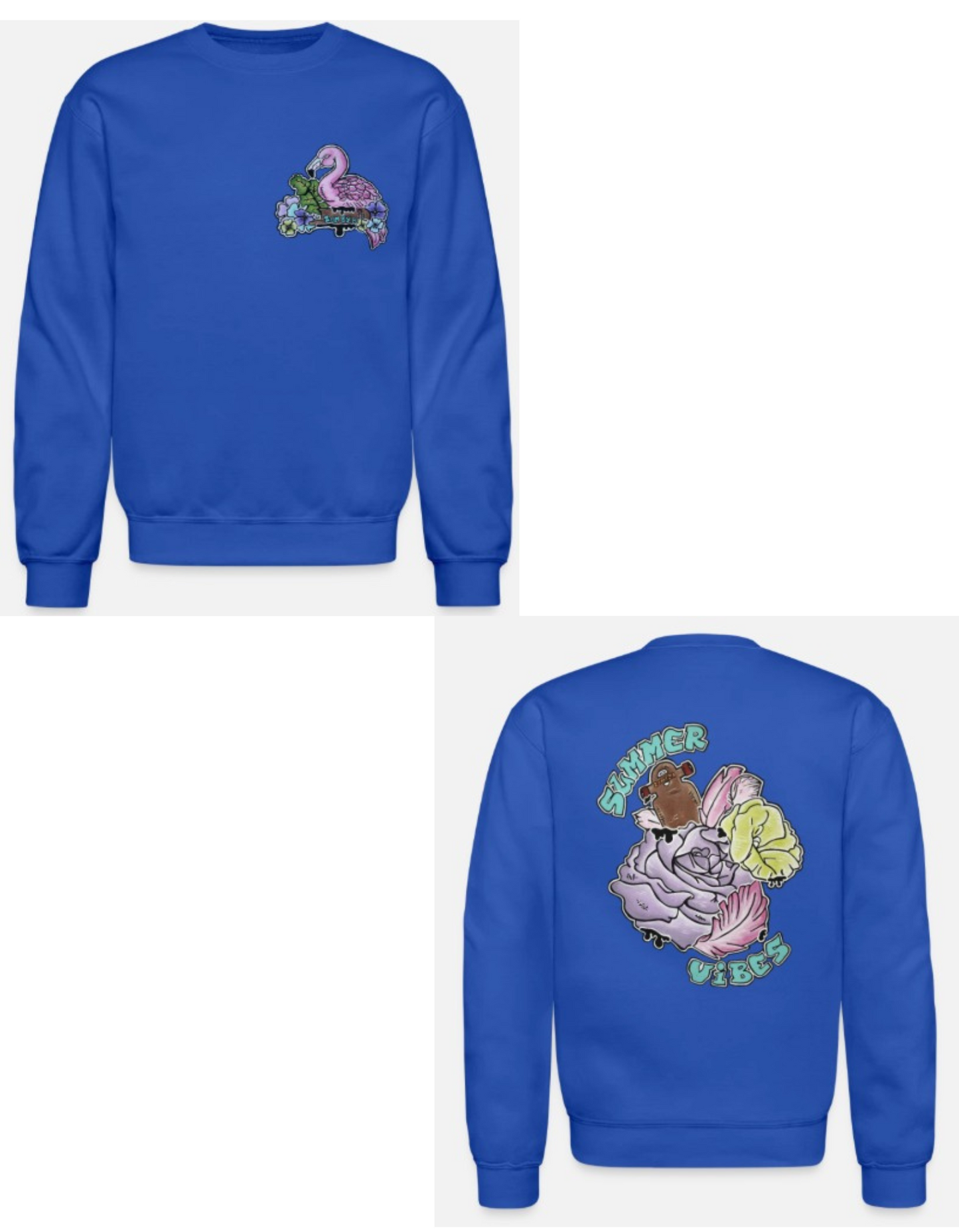 Crewneck combo enfant flamant rose