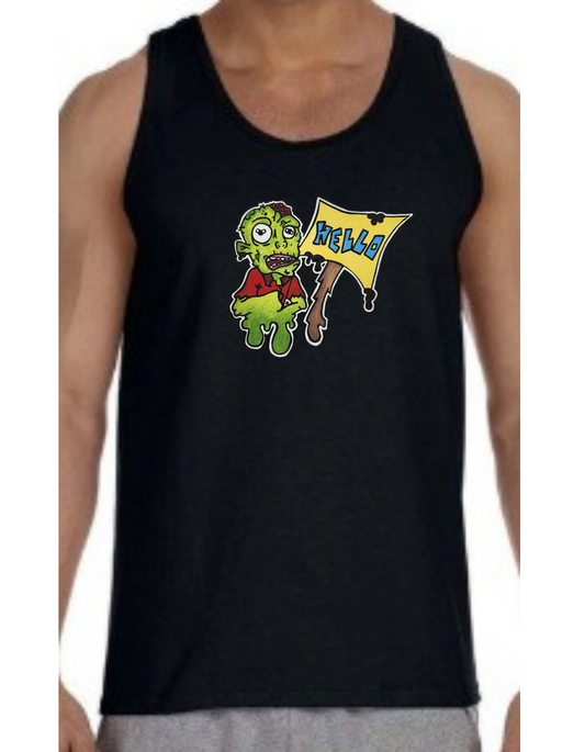 Camisole homme Zombie hello