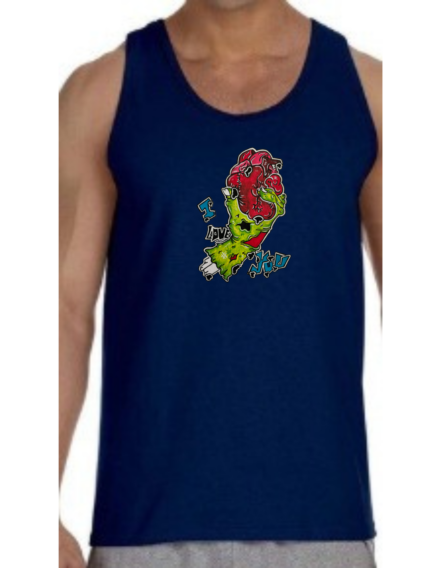 Camisole homme Main zombie coeur