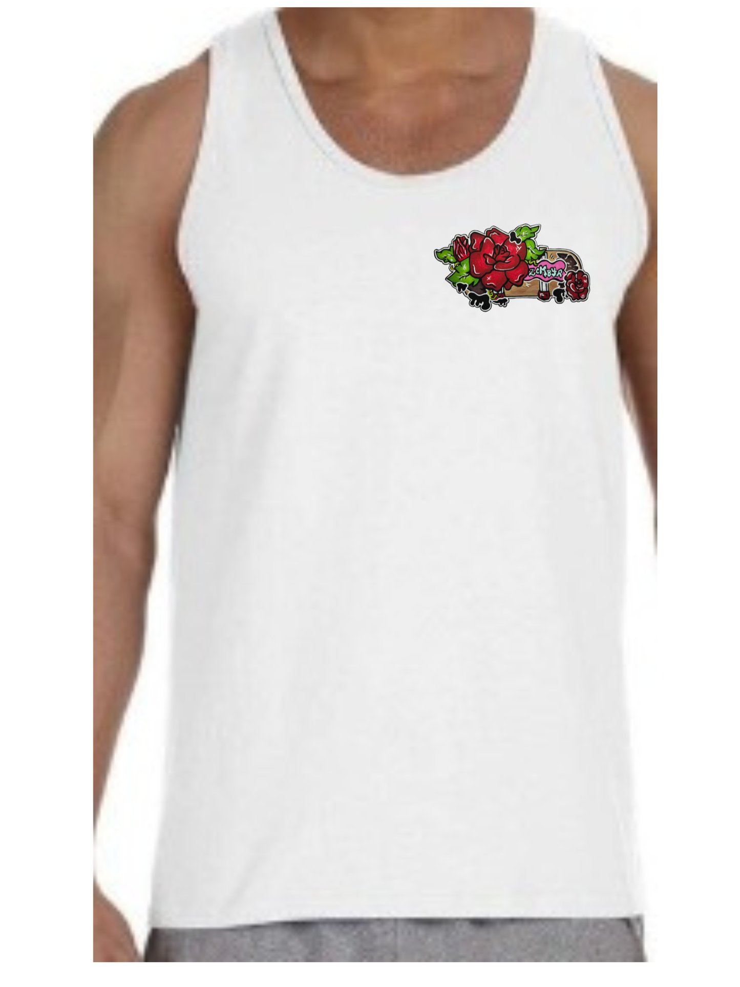 Camisole homme Skate fleur