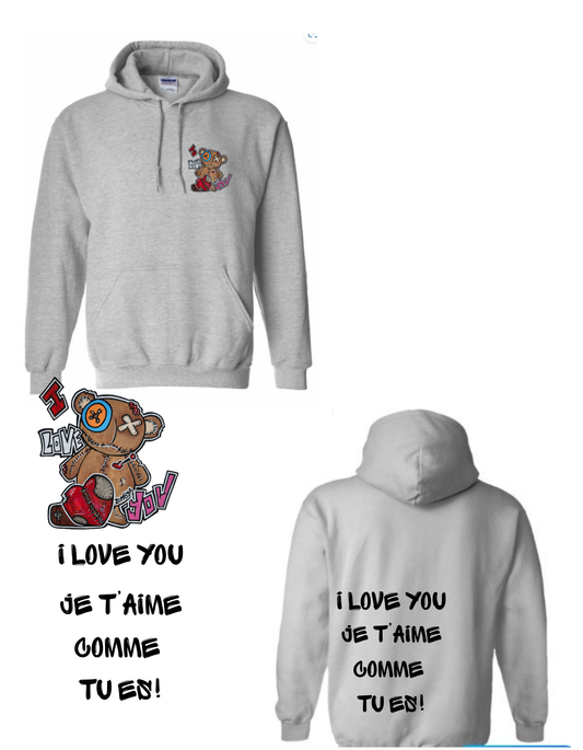 Gamme Positive Hoodies I love you