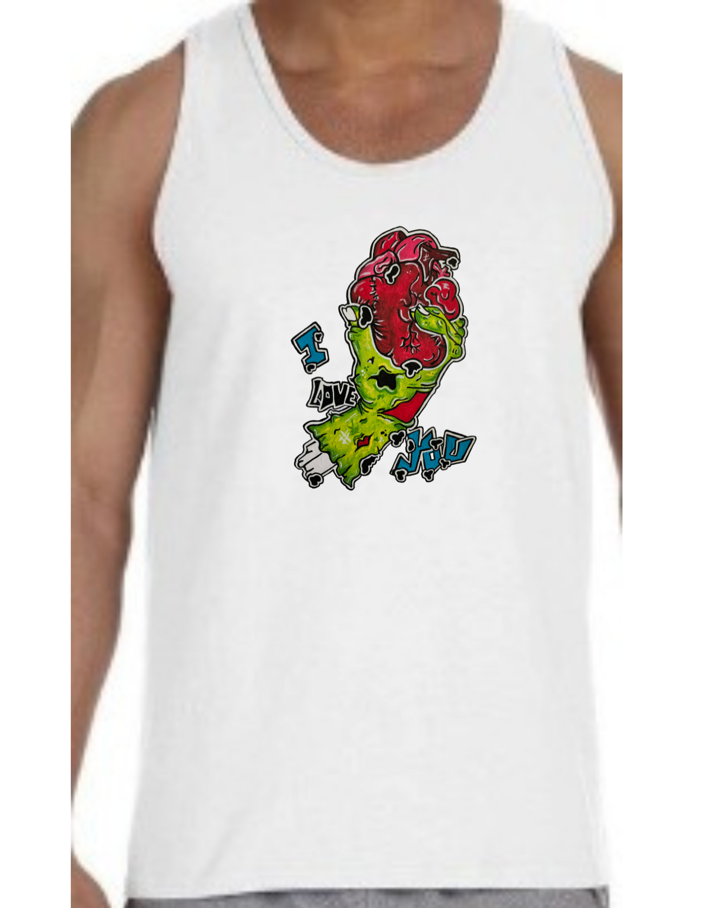 Camisole homme Main zombie coeur