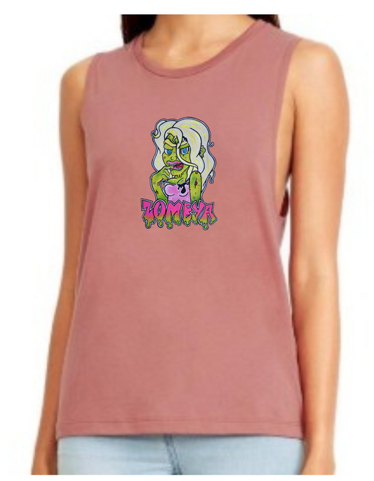 Camisole femme festival muscle Barbie zombie