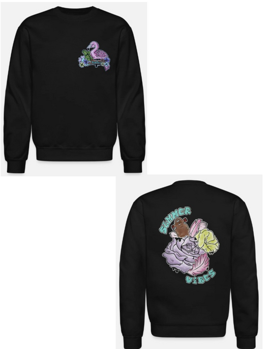 Crewneck combo enfant flamant rose