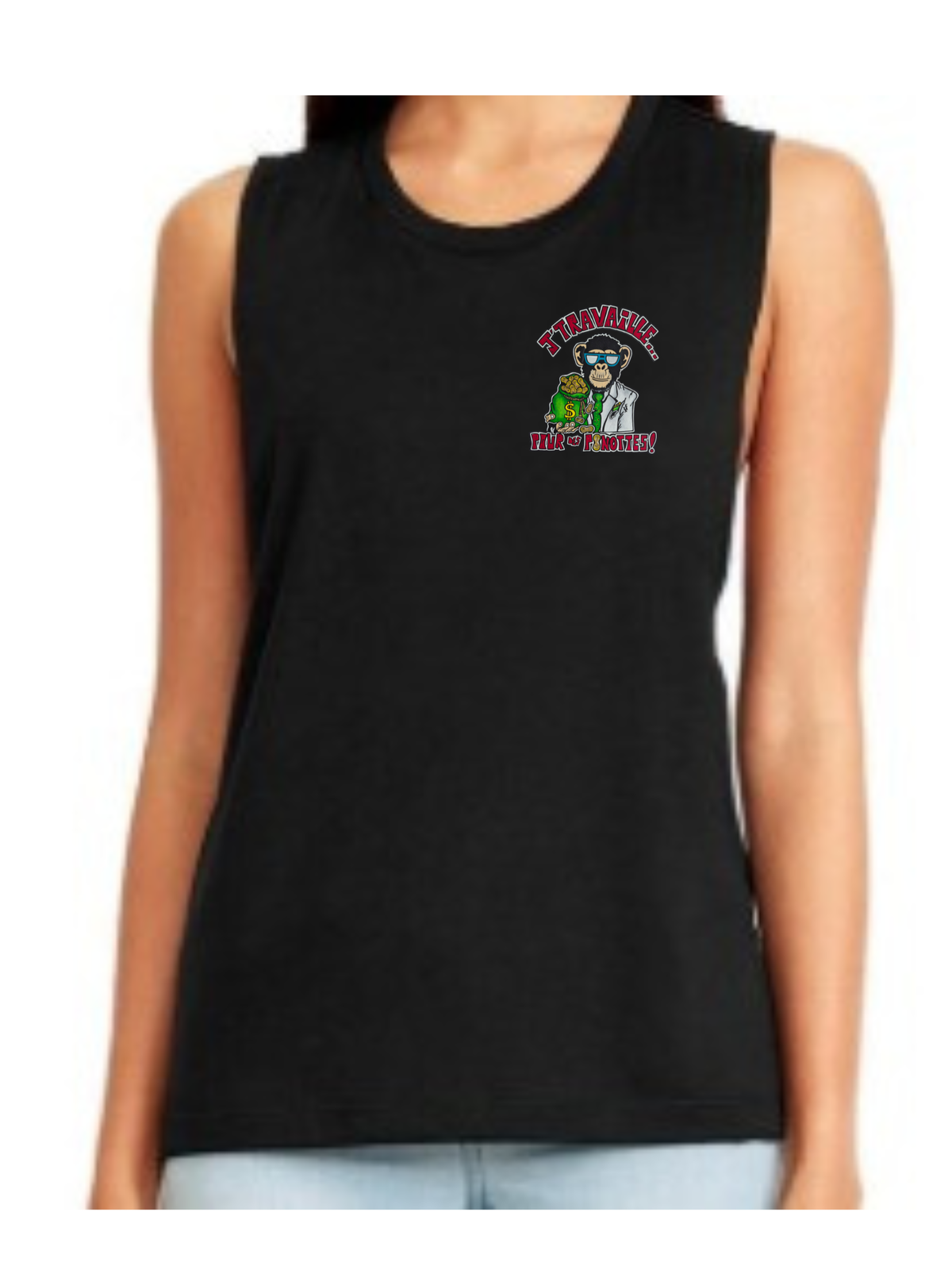 Camisole femme festival muscle J'travaille pour des peanuts