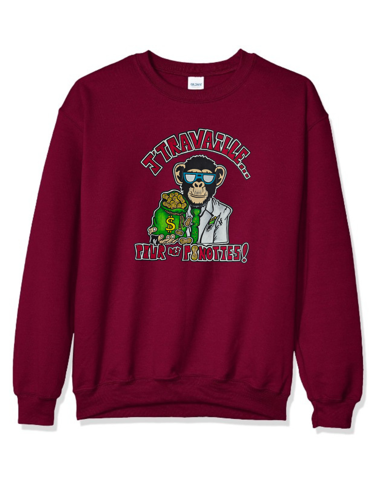 Crewneck J'travaille pour des peanuts