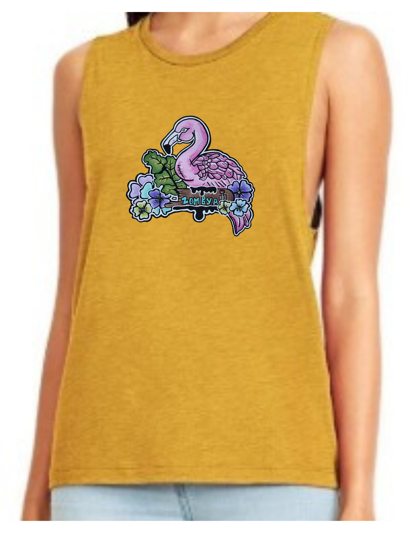 Camisole femme festival muscle Flamant rose