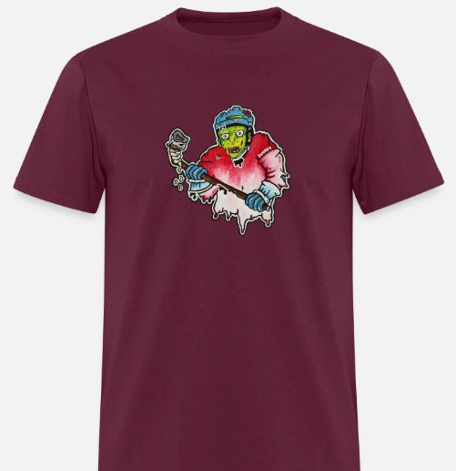 T-shirt Joueur zombie hockey