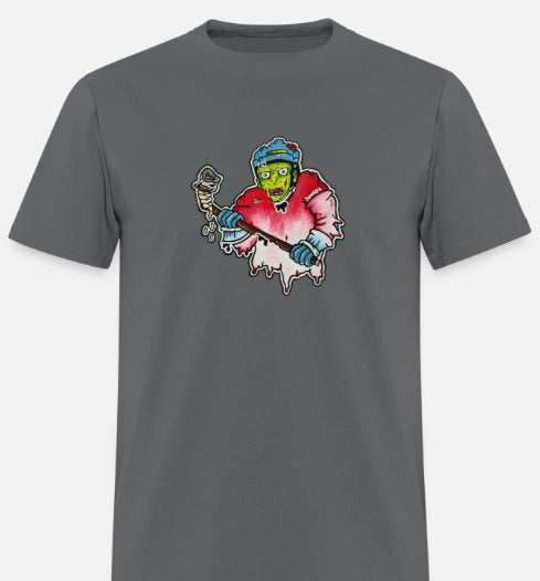 T-shirt Joueur zombie hockey