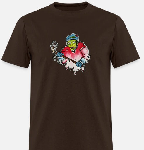 T-shirt Joueur zombie hockey
