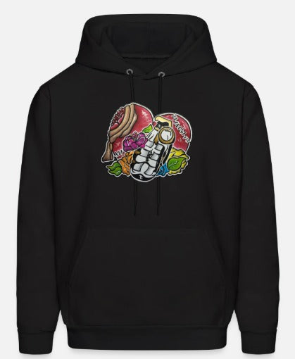 Hoodies Coeur grenade