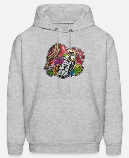 Hoodies Coeur grenade