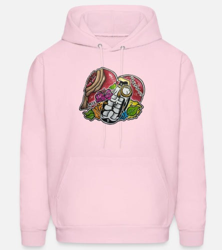 Hoodies Coeur grenade