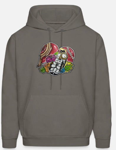 Hoodies Coeur grenade