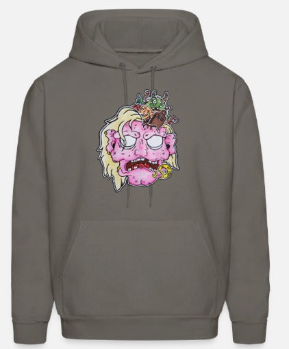 Hoodies enfant tête de zombie rose