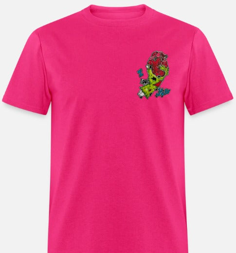 T-shirt main de zombie coeur