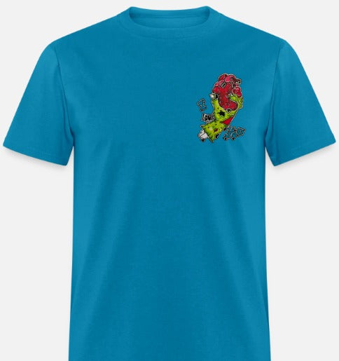 T-shirt main de zombie coeur