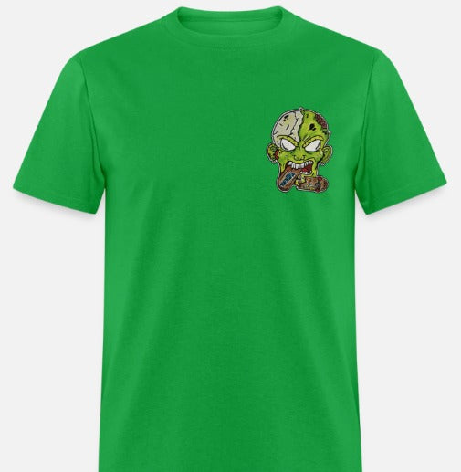 T-shirt zombie qui mange un skate