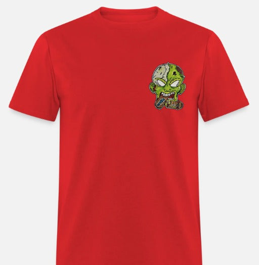 T-shirt zombie qui mange un skate