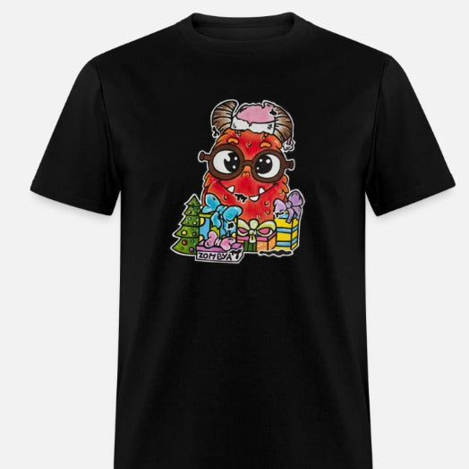 T-shirt enfant monstre rouge noël