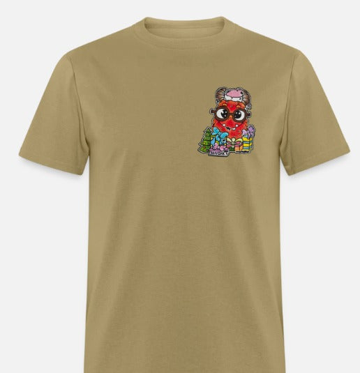 t-shirt monstre rouge noel