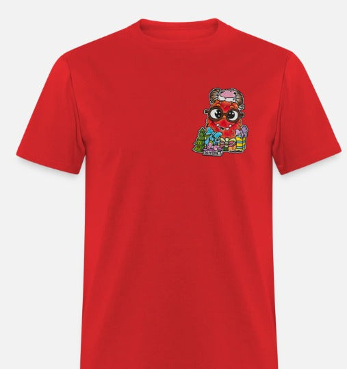 t-shirt monstre rouge noel