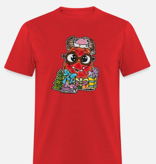 T-shirt enfant monstre rouge noël