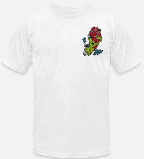 T-shirt main de zombie coeur