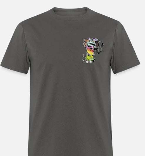 T-shirt main zombie multicolore