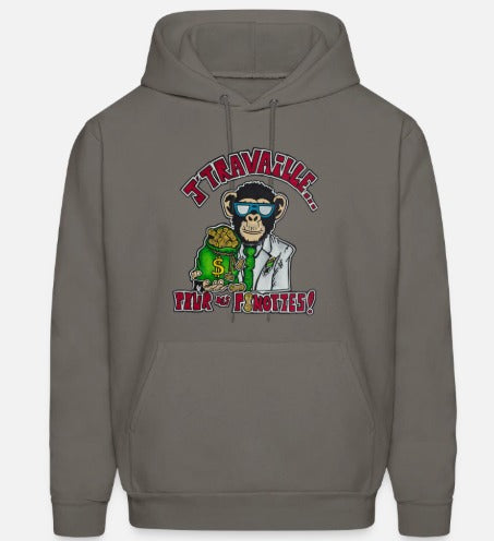 Hoodies J'travaille pour des peanuts
