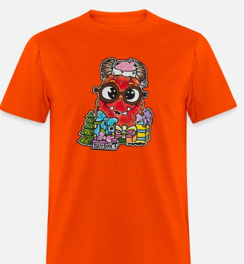 T-shirt enfant monstre rouge noël