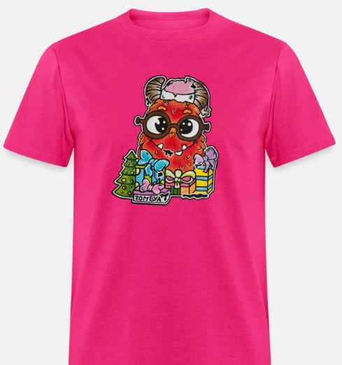 T-shirt enfant monstre rouge noël