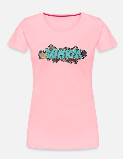 T-shirt zombya  design planche a roulette