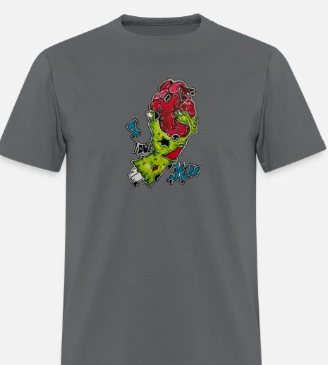 T-shirt Main zombie coeur I love you