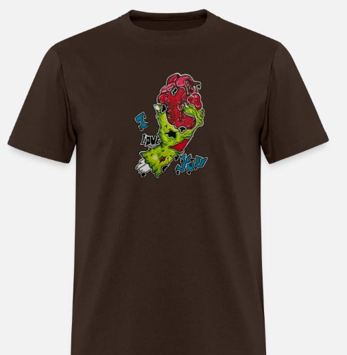 T-shirt Main zombie coeur I love you