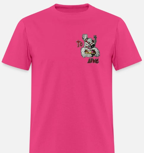 T-shirt lapin avec design to live