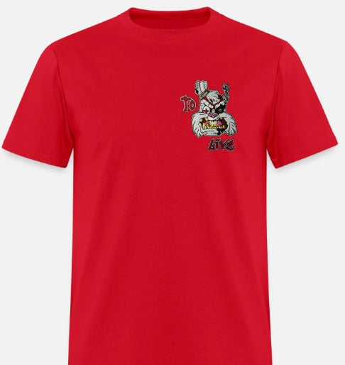 T-shirt lapin avec design to live