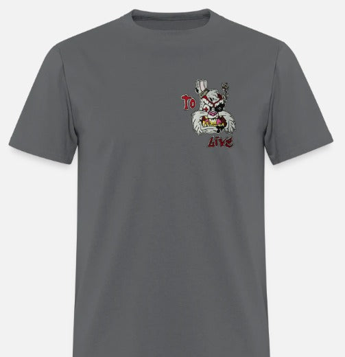 T-shirt lapin avec design to live