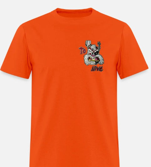 T-shirt lapin avec design to live