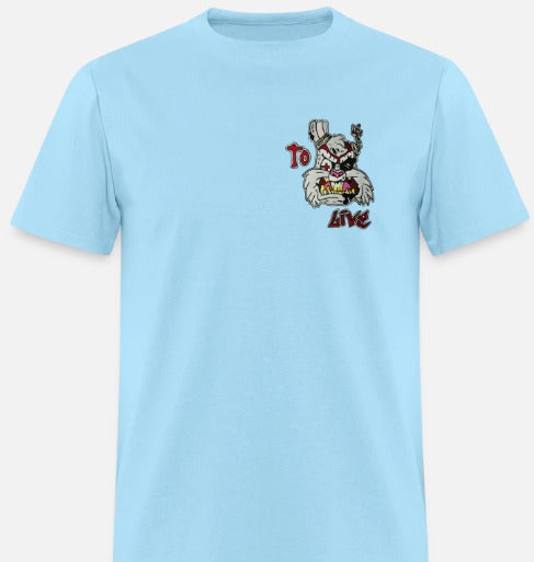 T-shirt lapin avec design to live