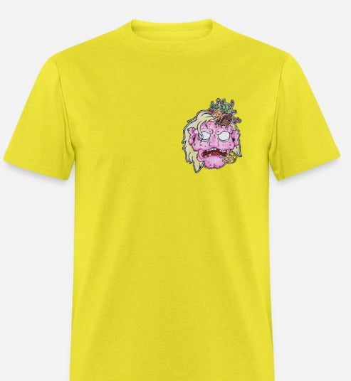 T-shirt Tête de zombie rose