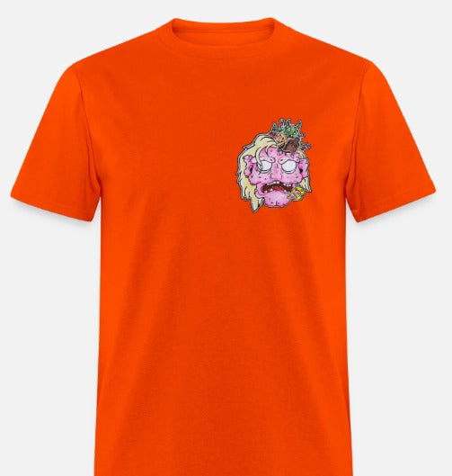 T-shirt Tête de zombie rose