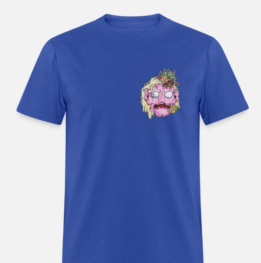 T-shirt Tête de zombie rose